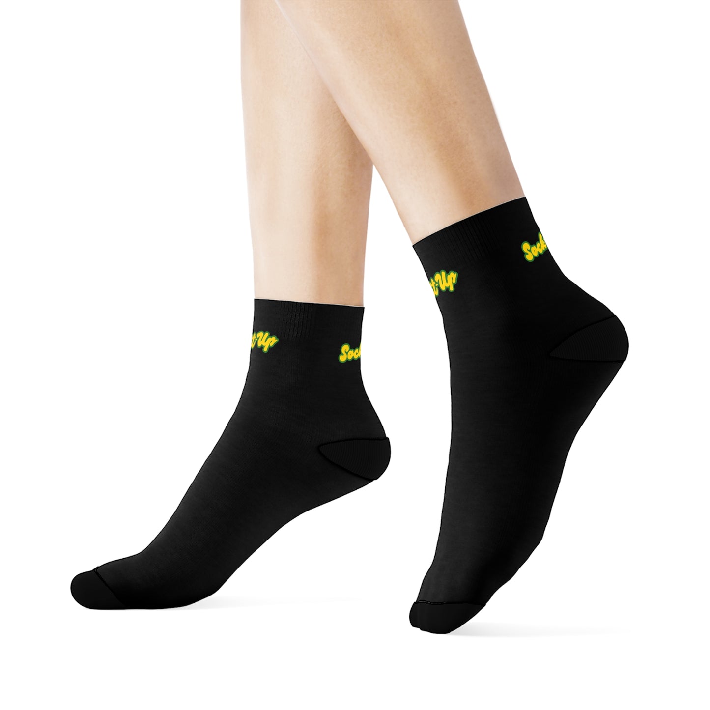 Plain Black Crew Socks