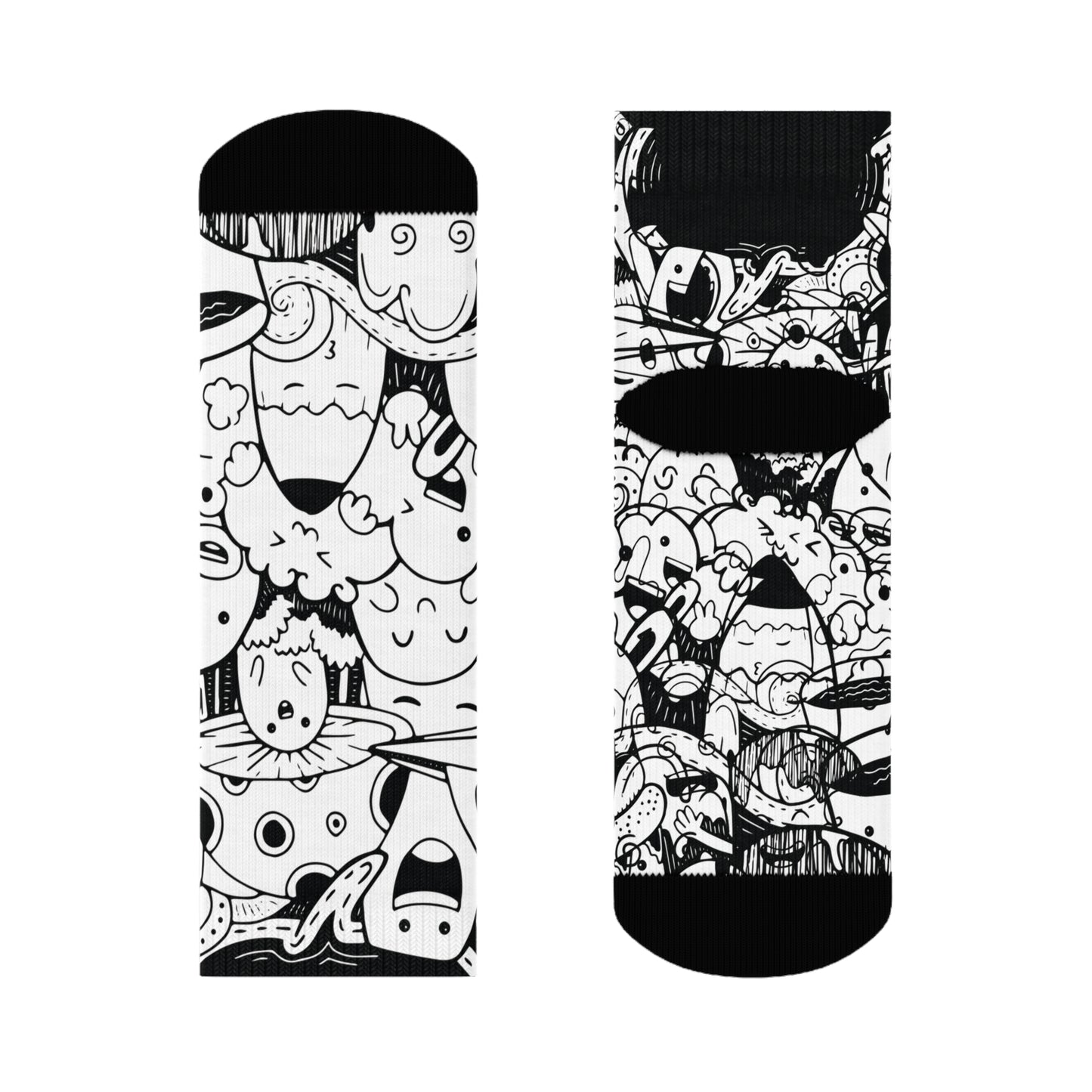 Black Doodle Socks