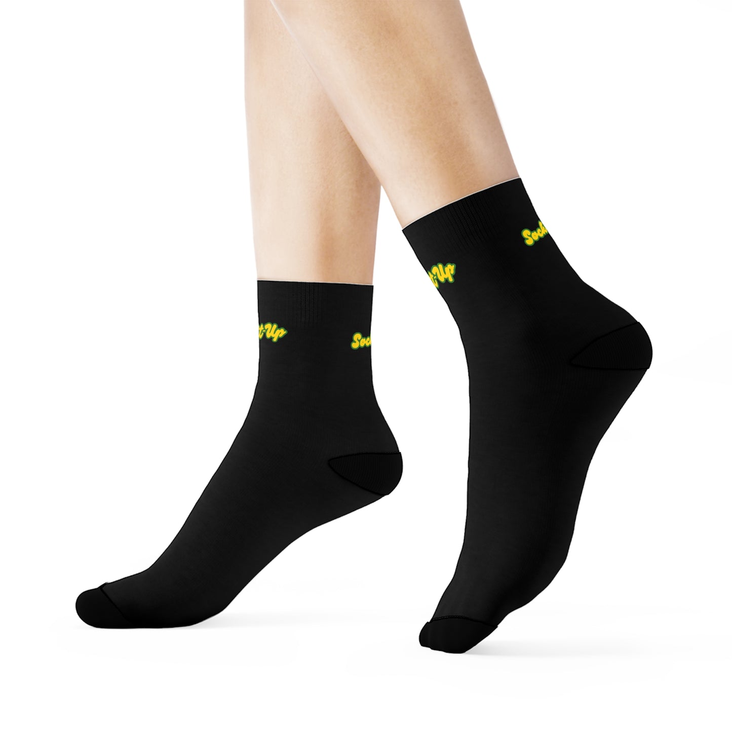 Plain Black Crew Socks