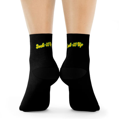 Plain Black Crew Socks