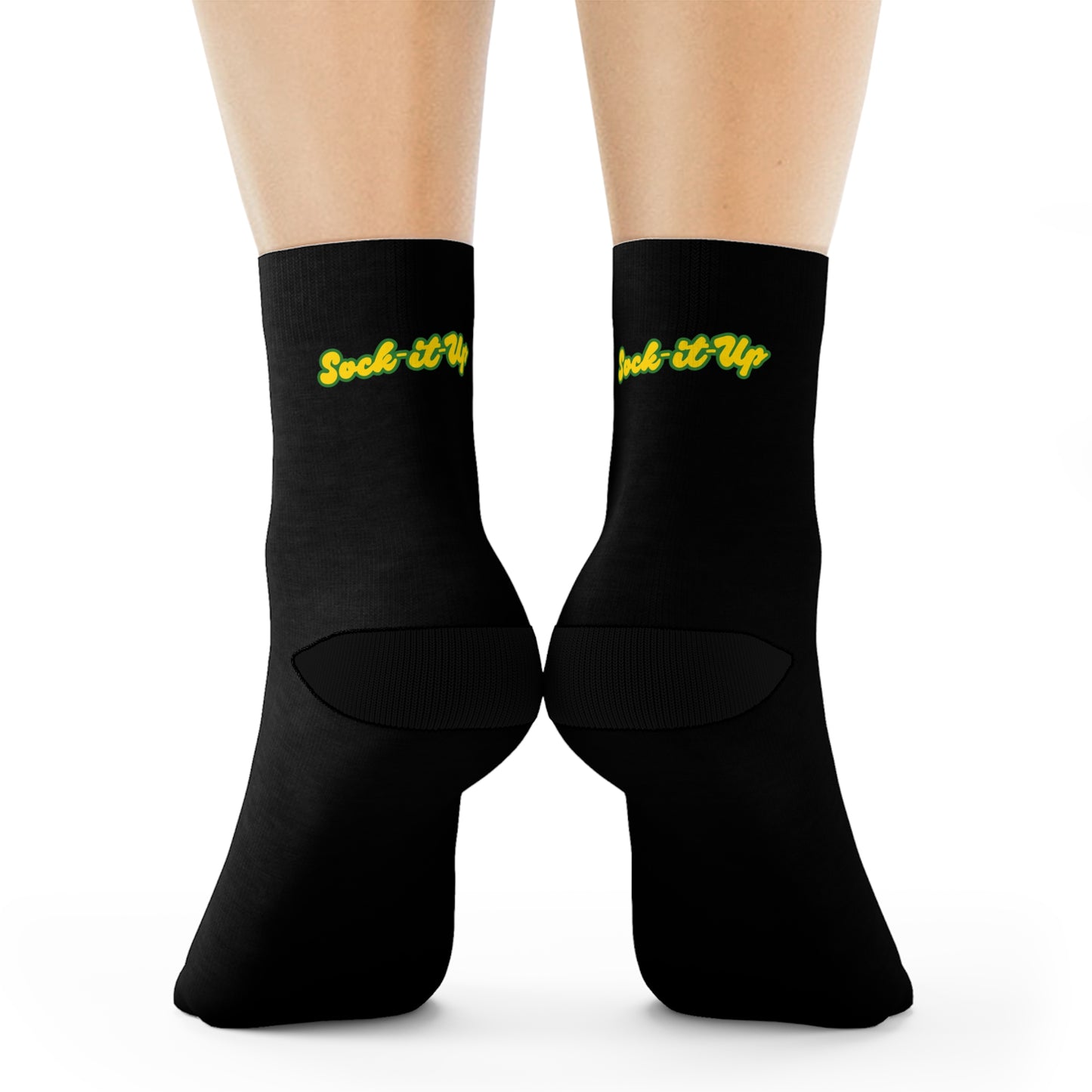 Plain Black Crew Socks