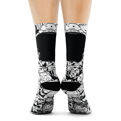 Black Doodle Socks